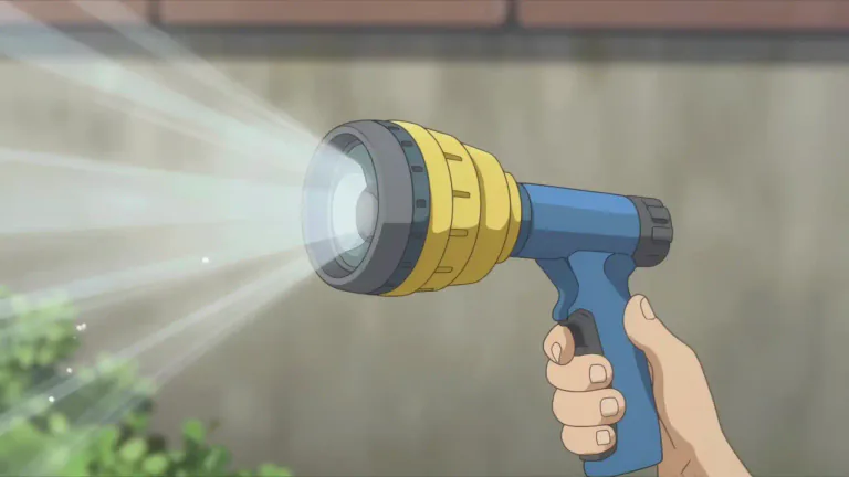 Visual representation of "nozzle" - A small piece often attached to a hose or pipe that controls and directs the flow of a liquid or gas.