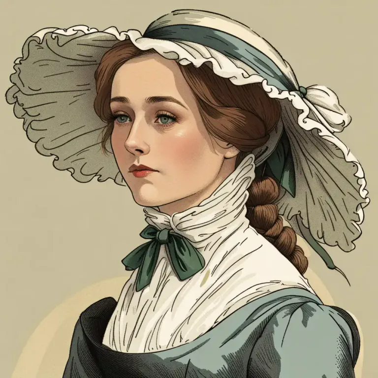 Visual representation of "bonnet" - A hat tied under the chin, worn by women and children.