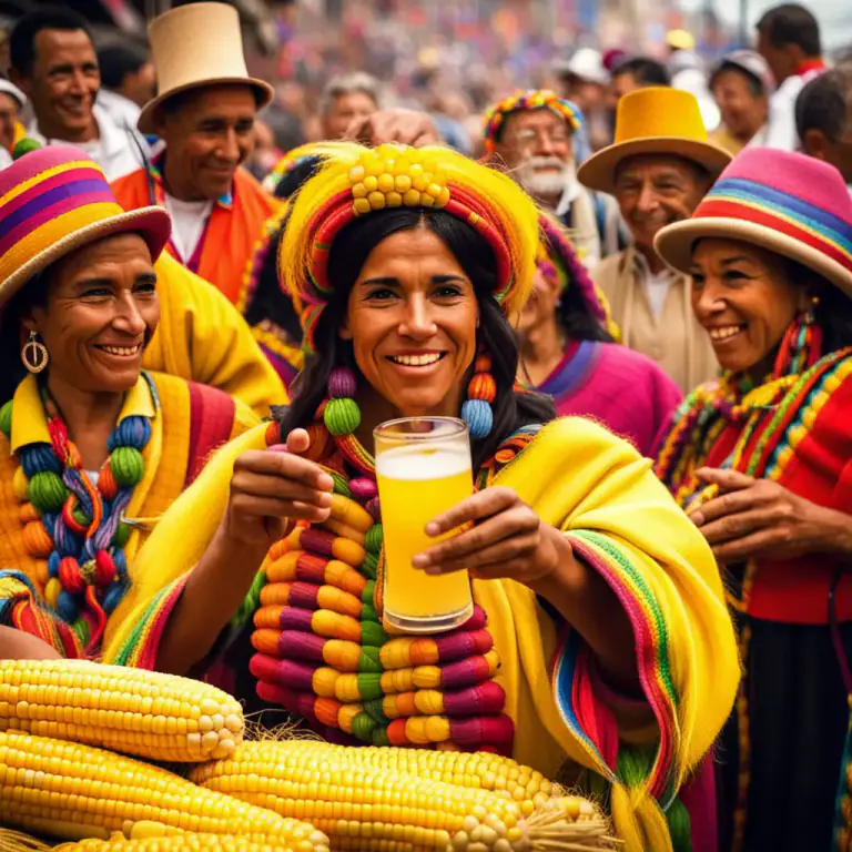 Visual representation of "chica" - In South America, 'chica' can also refer to a fermented beverage made from corn.