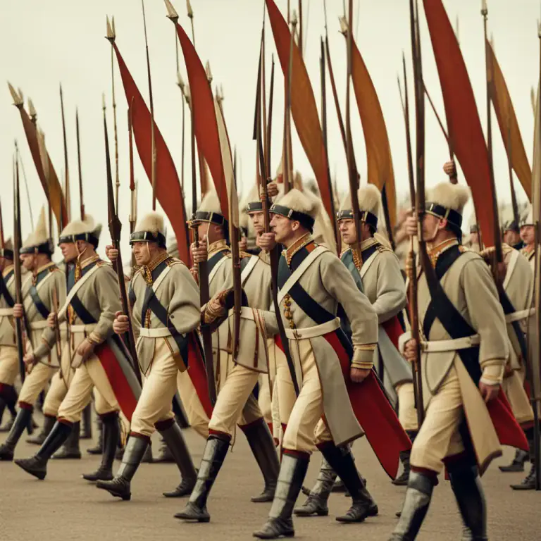 Visual representation of "pike" - A long weapon with a pointed metal head used by soldiers in the past