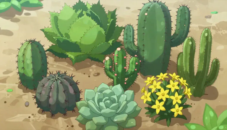 Visual representation of "euphorbia" - A large genus of plants, known as euphorbias, typically characterized by their milky sap and diverse shapes and sizes, including succulents and flowering plants.