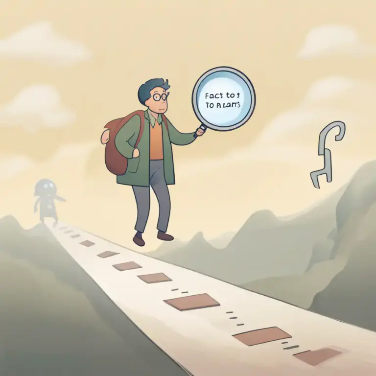 Visual representation of "jump/leap to conclusions" - To make a decision or judgment quickly without having all the facts