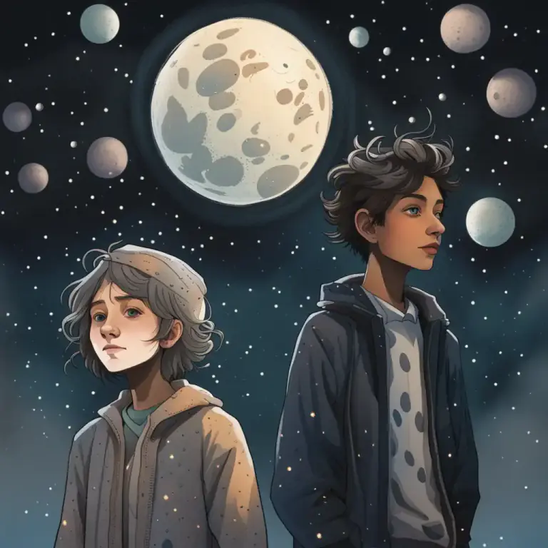 Visual representation of "many moons ago" - A long time ago