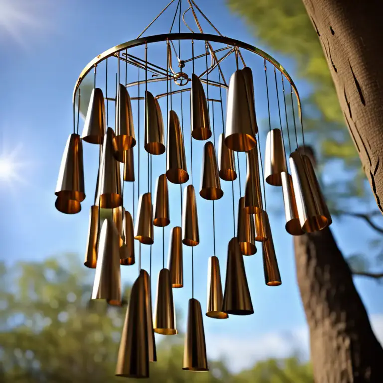 Visual representation of "chime" - To make a clear ringing sound