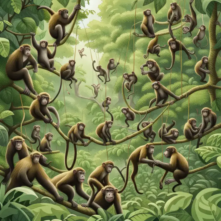 Visual representation of "troop" - A group of animals of a single kind.