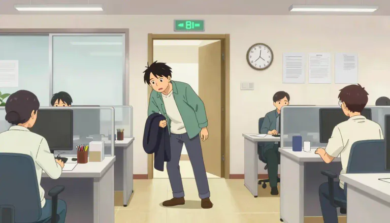 Visual representation of "skiver" - A person who avoids work or responsibility