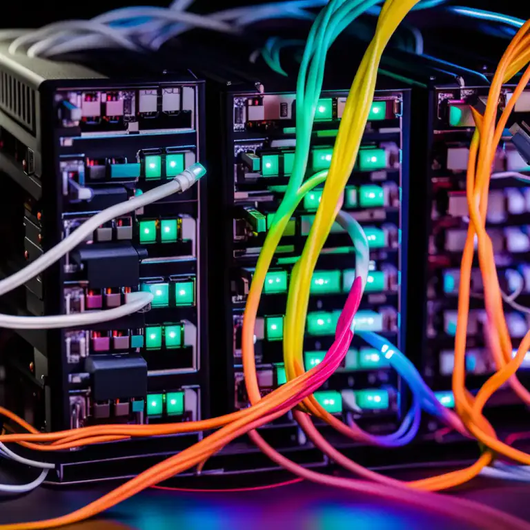 Visual representation of "switch" - In computing, a device that directs data from one network to another.