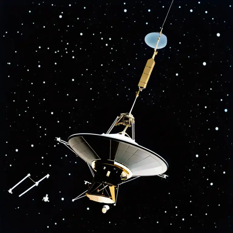 Visual representation of "voyager" - The name of two spacecrafts, Voyager 1 and Voyager 2, launched by NASA.