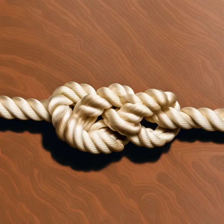 Visual representation of "bend" - A knot for joining the ends of two ropes