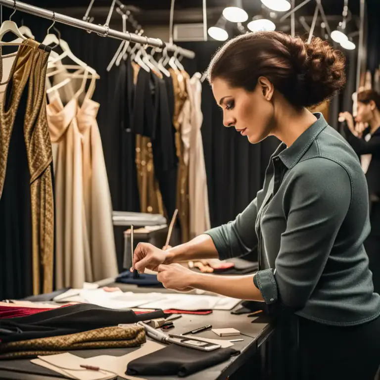 Visual representation of "wardrobe" - The role of designing costumes for a film or play