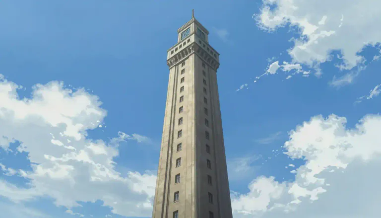 Visual representation of "tower" - A tall, narrow building or a structure that is much taller than it is wide