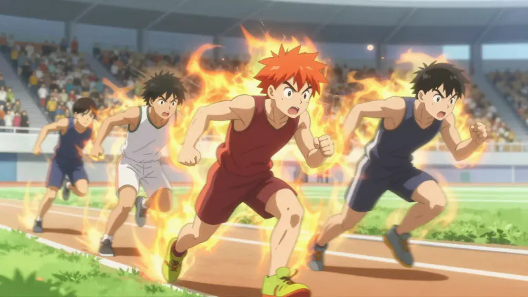Visual representation of "fiery" - Full of energy or intensity