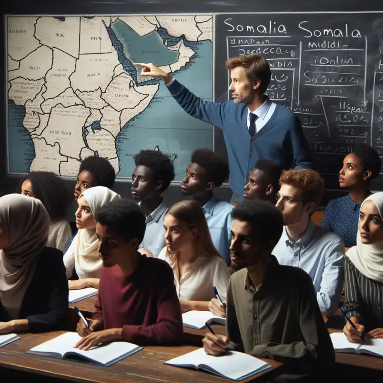 Visual representation of "somali" - Relating to Somalia or its people, language, or culture.
