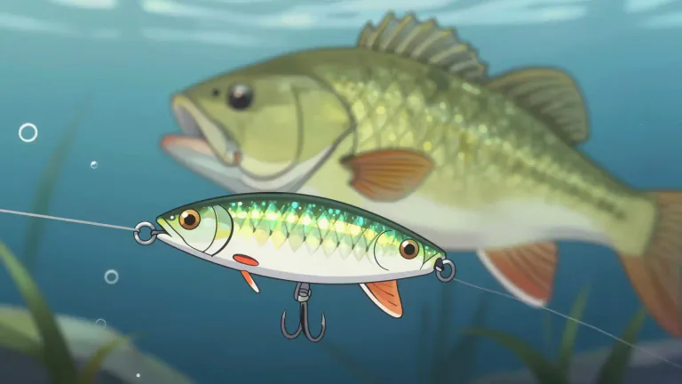 Visual representation of "wobbler" - A type of fishing lure designed to mimic an unsteady fish in the water.