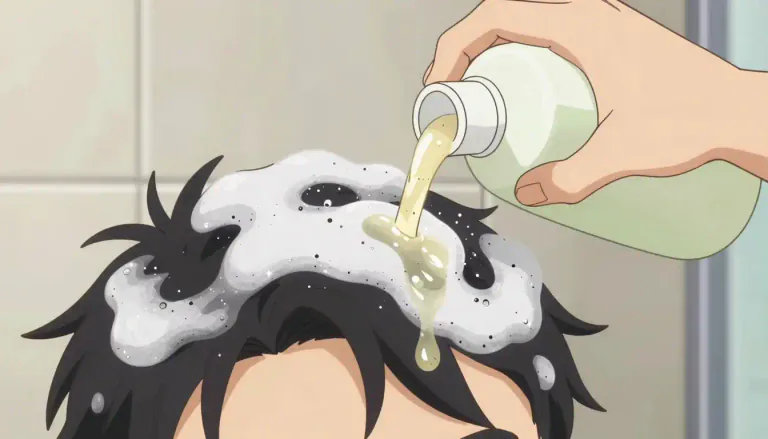 Visual representation of "shampoo" - A liquid used for washing hair.