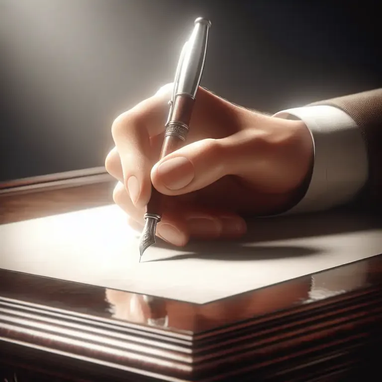 Visual representation of "put" - To write or print something