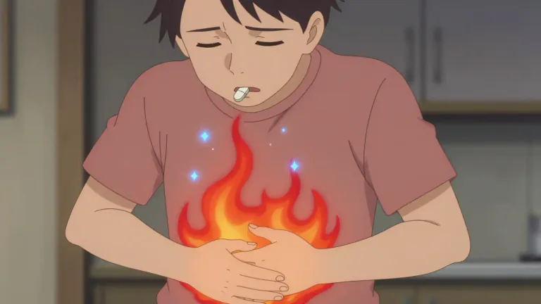 Visual representation of "antacid" - A type of medicine that neutralizes stomach acidity. It's often used to relieve heartburn or to treat an upset stomach.