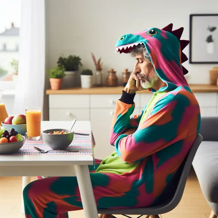 Visual representation of "onesie" - A one-piece clothing worn by adults or children, generally used for lounging or sleeping.