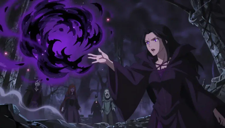 Visual representation of "malediction" - A curse or a wish for harm to come to someone.