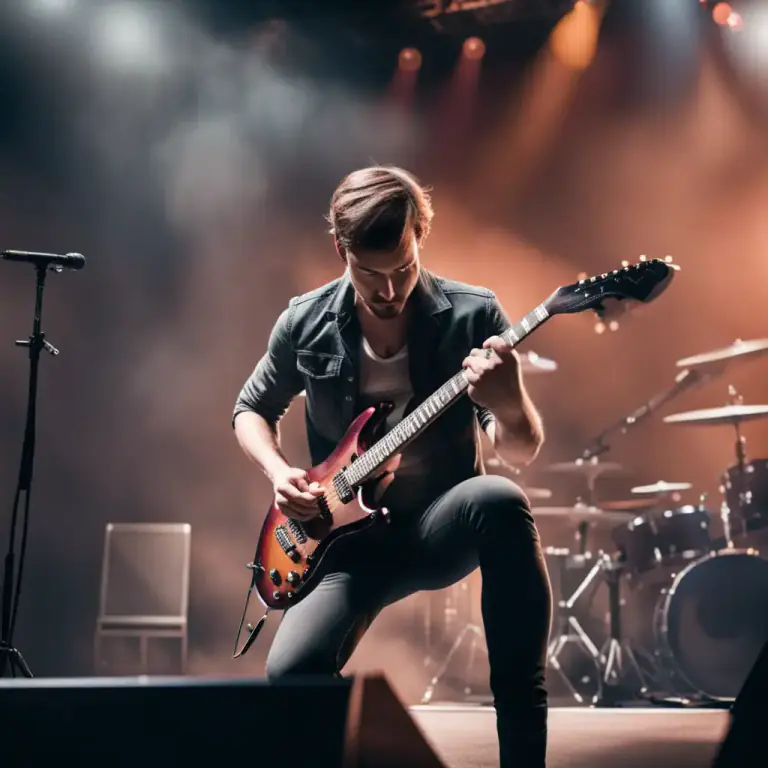 Visual representation of "shred" - to play a very fast, intricate style of rock lead guitar