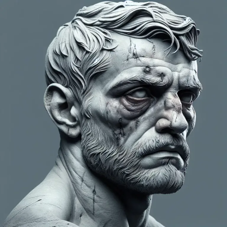 Visual representation of "gargoyle" - A person who is very ugly or frightening.