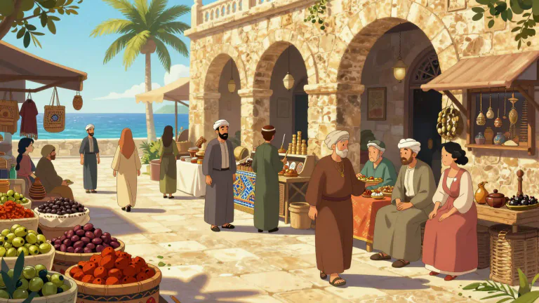 Visual representation of "levantine" - An adjective describing people, cultures, or things originating from the Levant region of the Eastern Mediterranean.