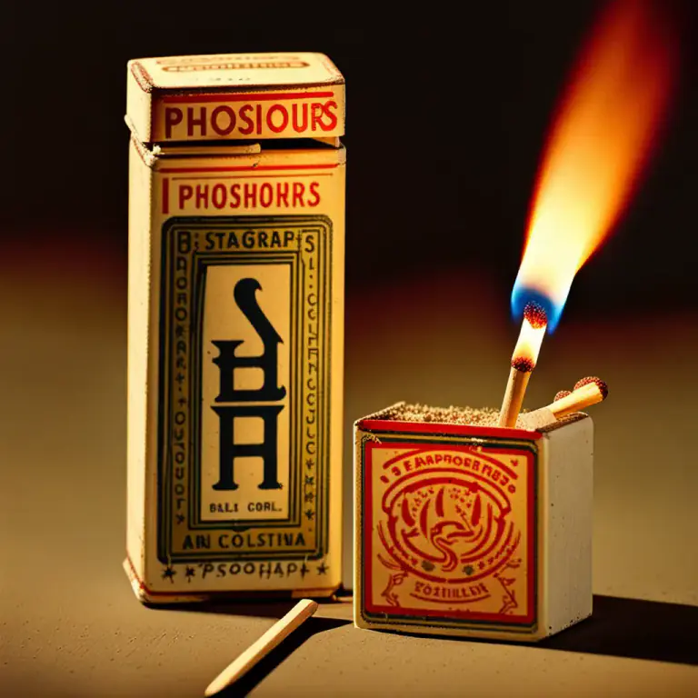 Visual representation of "phosphorus" - A type of matches that contains phosphorus.