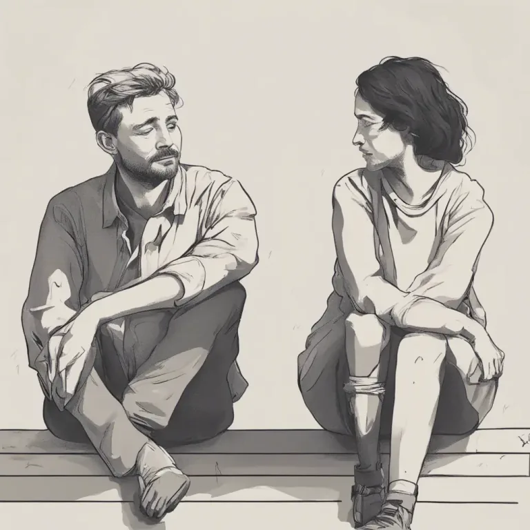 Visual representation of "keep somebody company" - To spend time with someone so that they are not alone.