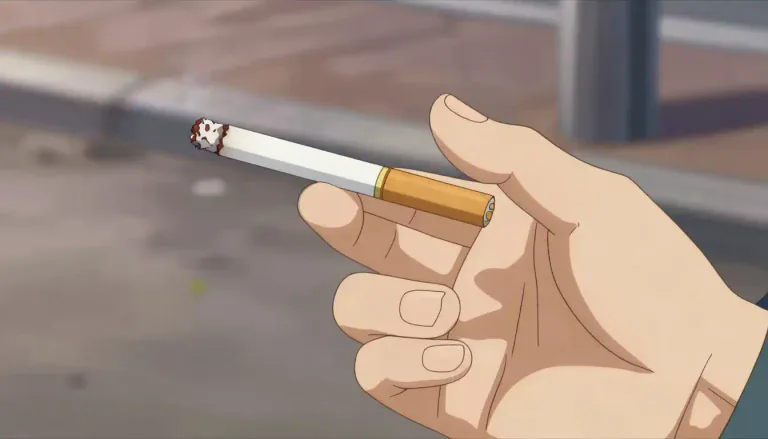 Visual representation of "fag" - A cigarette.