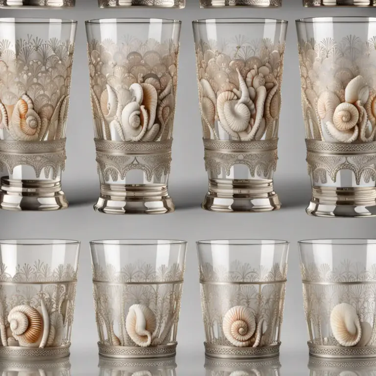 Visual representation of "conch" - A type of glassware design featuring 'shell-shaped' decorations.