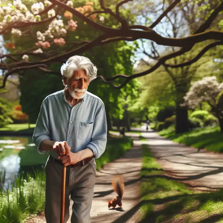 Visual representation of "hoary" - Having grey or white hair