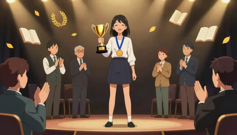 Visual representation of "prizewinning" - Having won a prize or series of prizes