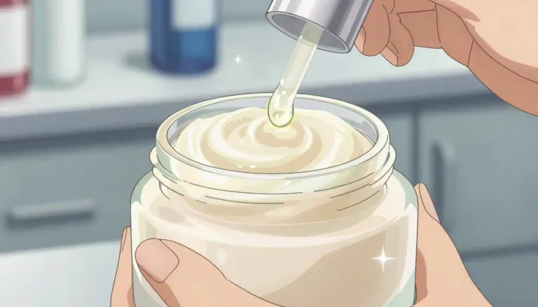 Visual representation of "panthenol" - Panthenol is a chemical compound that is derived from pantothenic acid, commonly used in cosmetics and skincare products for its moisturizing and healing properties.