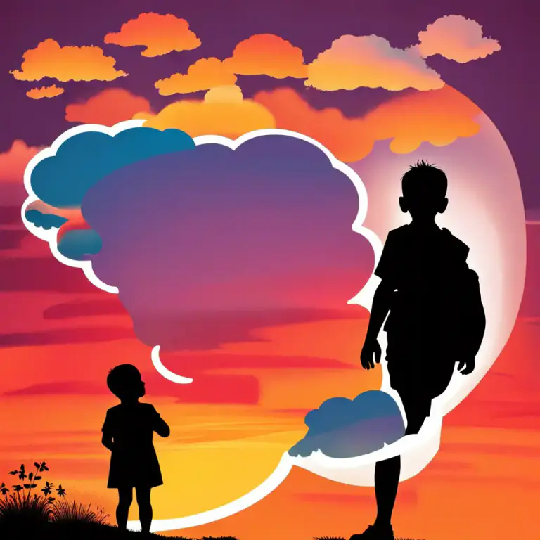 Visual representation of "think about" - To have an idea or memory come into your mind.