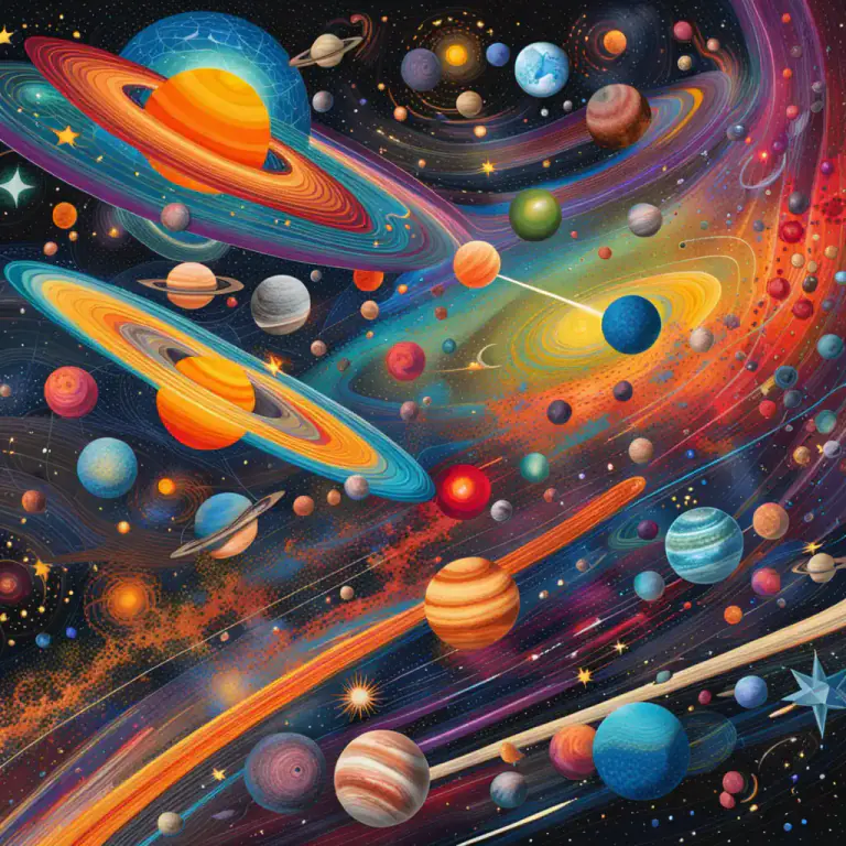Visual representation of "creation" - the universe, especially when considered as an ordered system