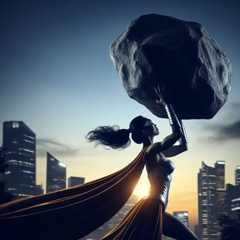 Visual representation of "superhuman" - A person who has abilities, skills or strengths more than normal humans