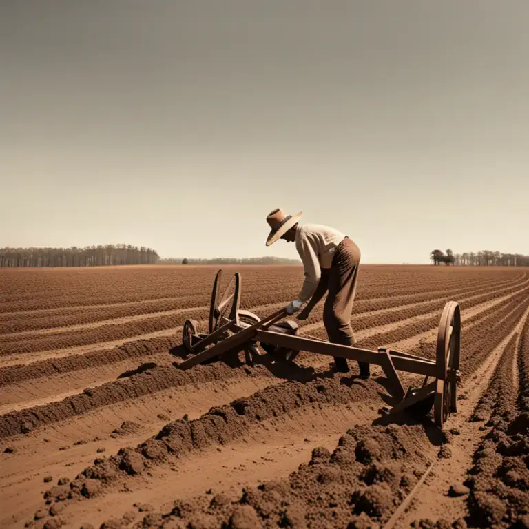 Visual representation of "plough up" - To turn over the earth of (an area) with a plow, especially before sowing.