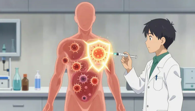Visual representation of "immunogenicity" - The quality of provoking an immune response, especially in the context of vaccines and antigens.