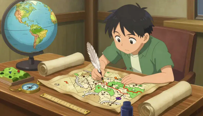 Visual representation of "cartographer" - A person who draws or produces maps.