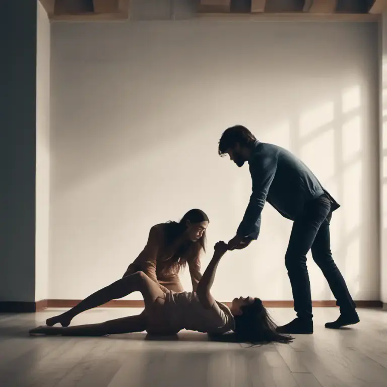 Visual representation of "hit somebody when they’re down" - To harm, criticize, or take advantage of someone when they are already suffering or experiencing difficulties.