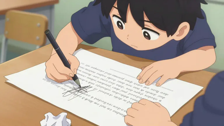 Visual representation of "rewrite" - to write something again in a different way