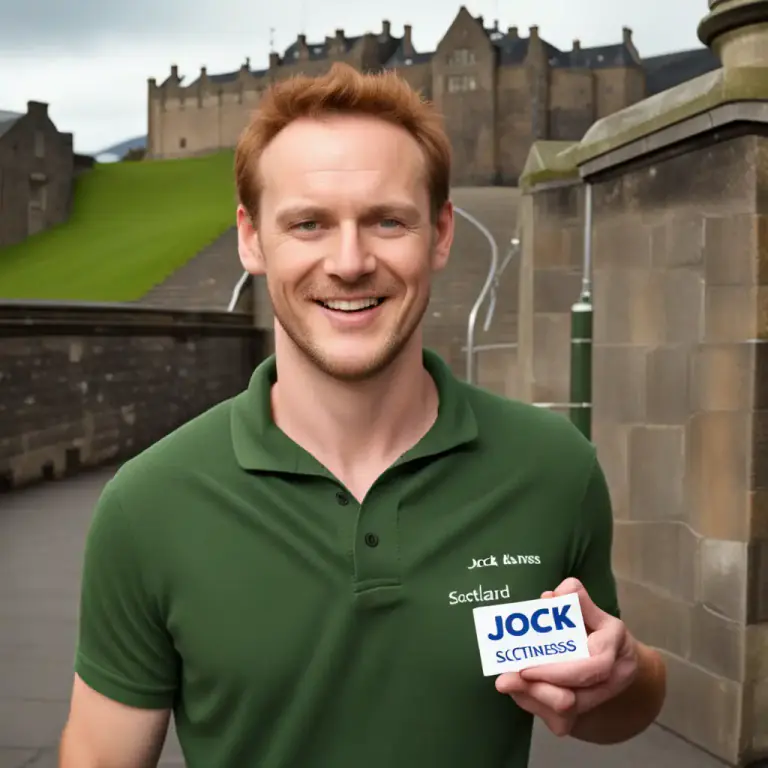 Visual representation of "jock" - A nickname for someone named John in Scotland