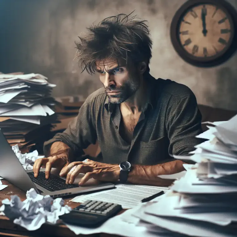 Visual representation of "convulsive" - Describes something that is done in a fast, intense, and often disorderly way.