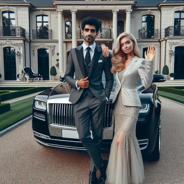 Visual representation of "swanky" - Showing off wealth or success