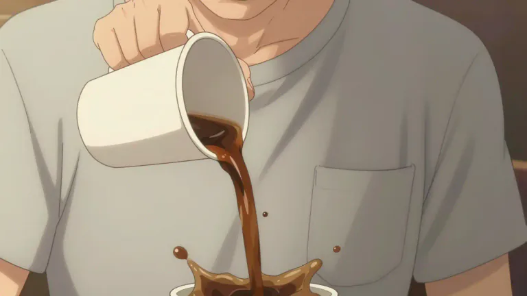 Visual representation of "spill" - To cause or allow liquid to fall or flow out of a container, especially by accident.