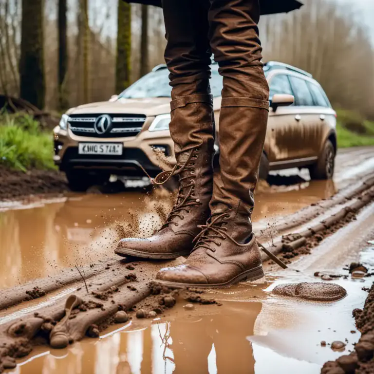 Visual representation of "mud" - To cover or spatter with mud
