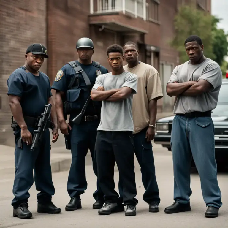 Visual representation of "hood" - A violent criminal, especially a member of a gang