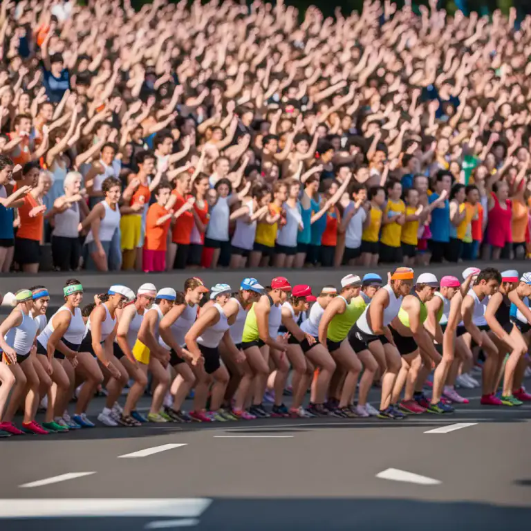 Visual representation of "ready, steady, go!" - A phrase usually used to signal the start of a race or competition, telling participants to get ready, get set, and begin