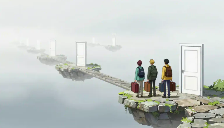 Visual representation of "nowhere" - Not in or to any place