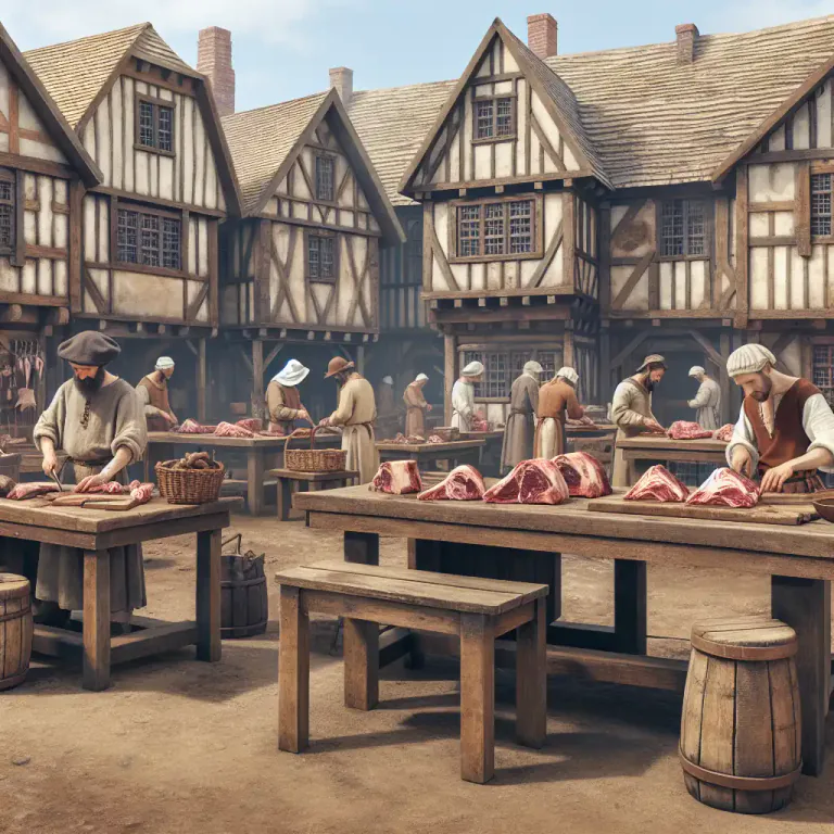 Visual representation of "shambles" - A place of slaughter; an abattoir.